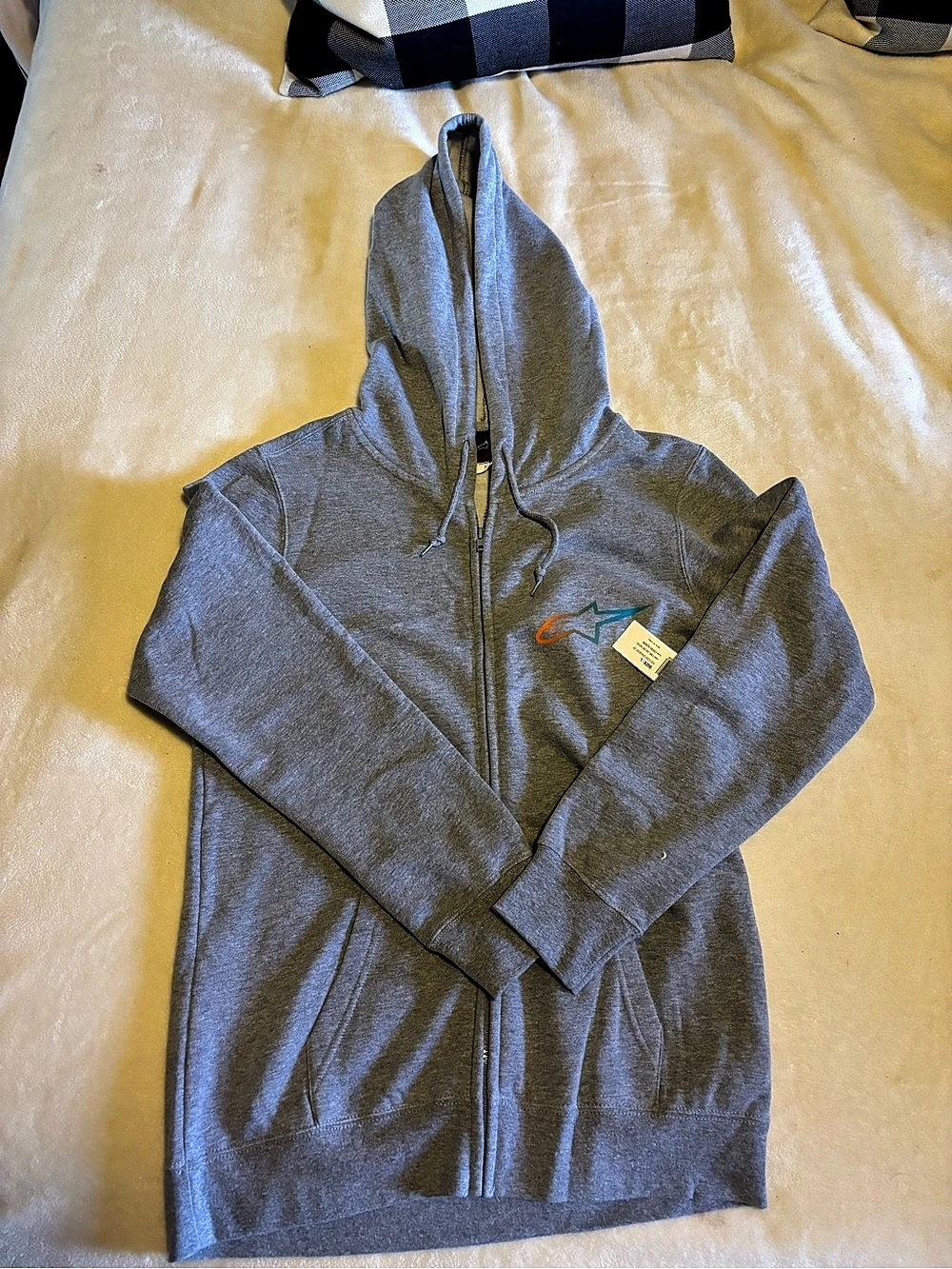 Alpine Stars Gray Full-Zip Hoodie NWT